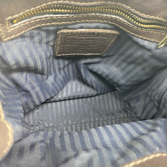 COACH VINTAGE SONOMA CHOCOLATE BROWN DRAWSTRING BUCKET BAG - Picture 11 of 12